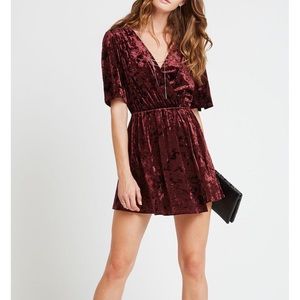 BCBGeneration crushed velvet surplice dress